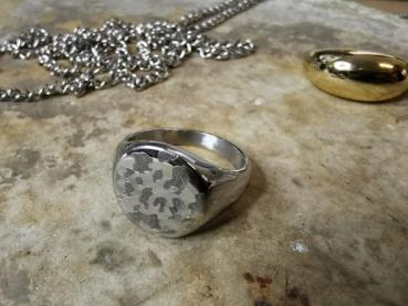 Edelstahl Ring " Animal " Silber